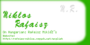miklos rafaisz business card